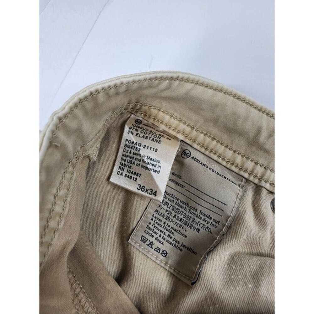 Adriano Goldschmied AG The Protege Mens Jeans Sz 36x34‎ Tan Pants - Picture 16 of 16